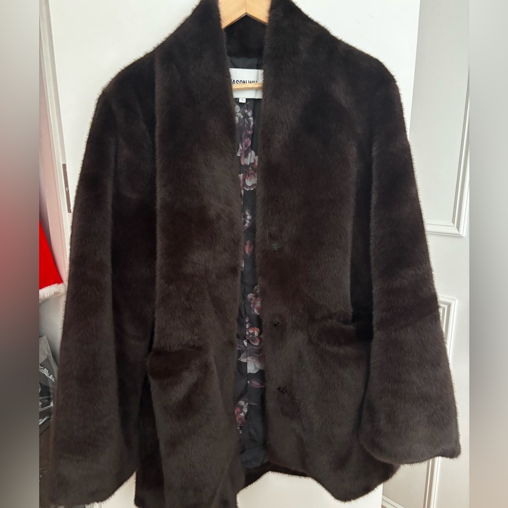 Excellent Condition - Jason Wu Brown Faux Fur Coat